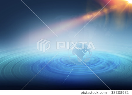 Wireframe earth globe inside multiple lines 32888981
