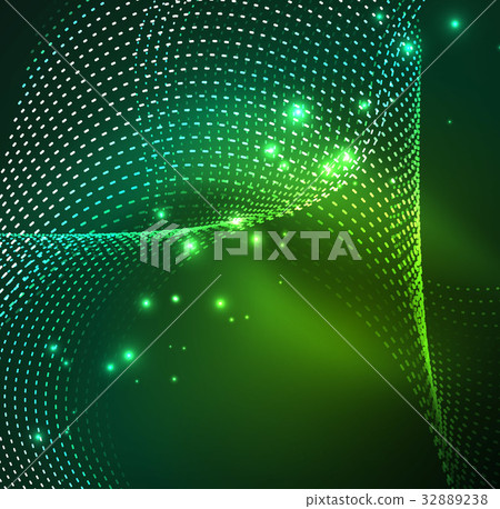 Vector wave particles background Vector wave particles background 32889238