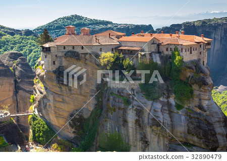 The Holy Monastery of Varlaam on the cliff at The Holy Monastery of Varlaam on the cliff at 32890479