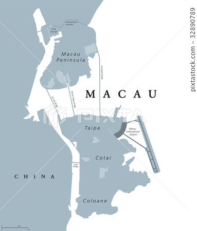 Macau political map 32890789
