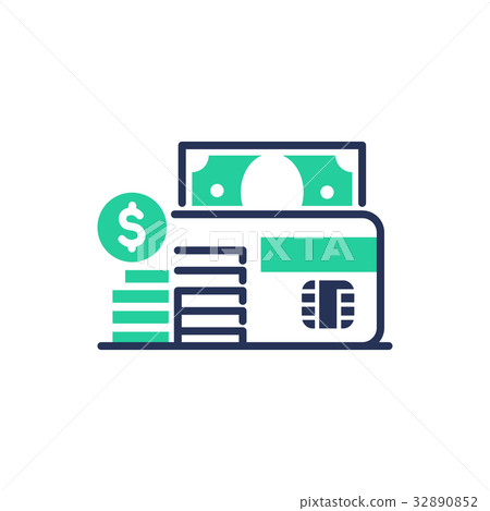 Debit Card - modern vector line design icon. - Stock Illustration ...