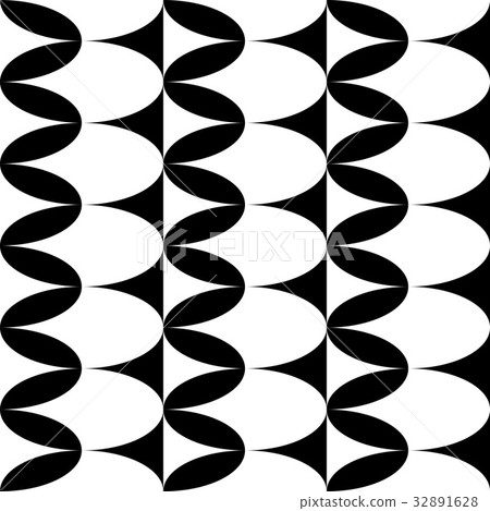 Seamless Curved Shape Pattern - Stock Illustration [32891628] - PIXTA