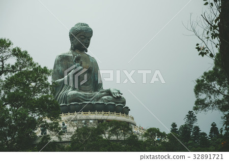 Giant Buddha Statue in Hong Kong, Lantau Island 32891721