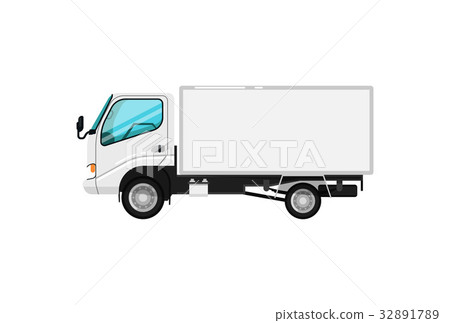 Commercial delivery car isolated icon Commercial delivery car isolated icon 32891789