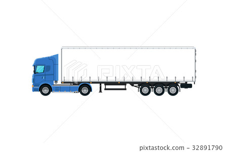 Commercial cargo truck isolated icon 32891790