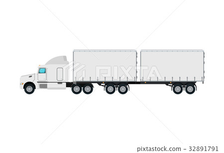 Commercial freight truck isolated icon 32891791