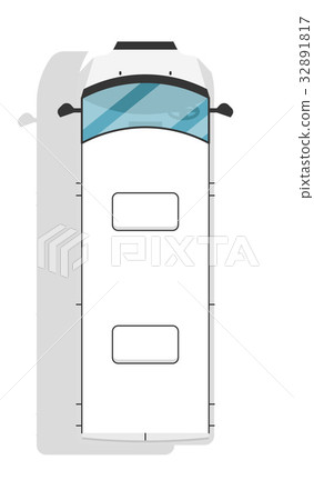 Top view modern minivan isolated vector icon - Stock Illustration ...