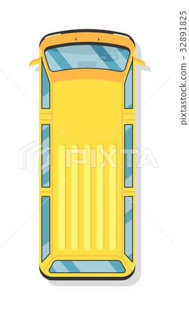 Top view modern van isolated vector icon - Stock Illustration [32891825