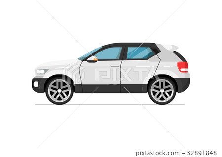 Modern suv car isolated vector icon - Stock Illustration [32891848] - PIXTA