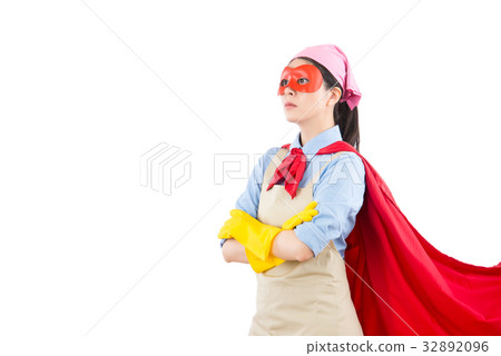 successful super cleaning hero woman successful super cleaning hero woman 32892096