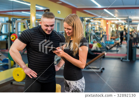 fitness, sport, exercising, technology and diet 32892130