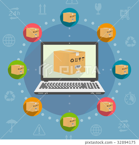 Flat design concept for delivery service 32894175