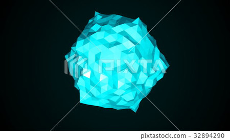 Low poly sphere. Abstract 3d render background Low poly sphere. Abstract 3d render background 32894290