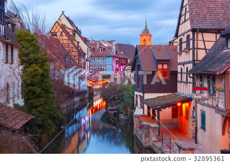 Christmas Little Venice in Colmar, Alsace, France Christmas Little Venice in Colmar, Alsace, France 32895361