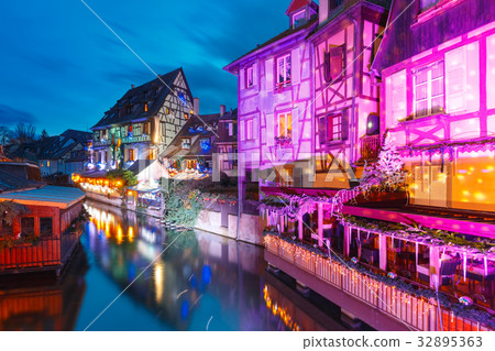 Christmas Little Venice in Colmar, Alsace, France Christmas Little Venice in Colmar, Alsace, France 32895363