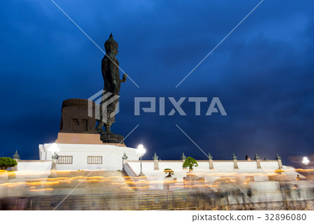 Visakabucha day Candle light trails  32896080