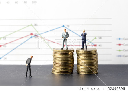 Miniature model group of businessman with garph Miniature model group of businessman with garph 32896896