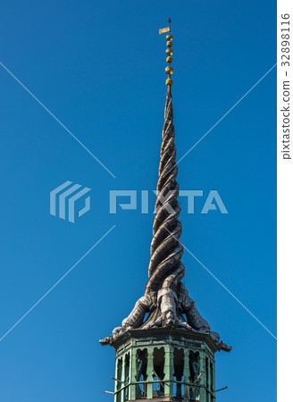 The spire of Borsen, Copenhagen, Denmark The spire of Borsen, Copenhagen, Denmark 32898116