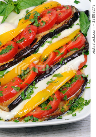 Warm eggplant salad 32898275
