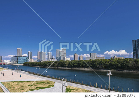 Toyosu-gururu公園和運河和Shinonome地區的公寓 32899375