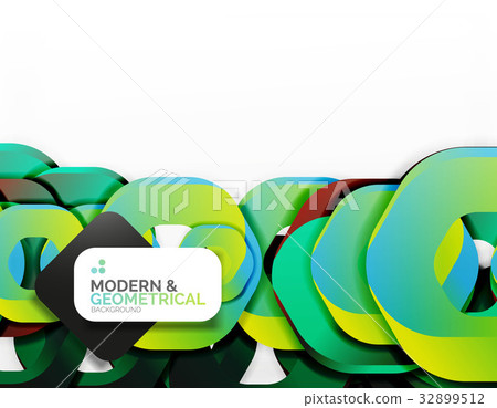 Geometric abstract background, cut chain shapes or Geometric abstract background, cut chain shapes or 32899512