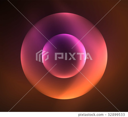 Glowing shiny overlapping circles composition on Glowing shiny overlapping circles composition on 32899533