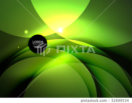 Overlapping circles on glowing abstract background Overlapping circles on glowing abstract background 32899534