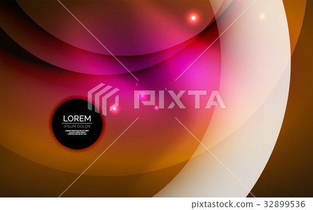Overlapping circles on glowing abstract background 32899536