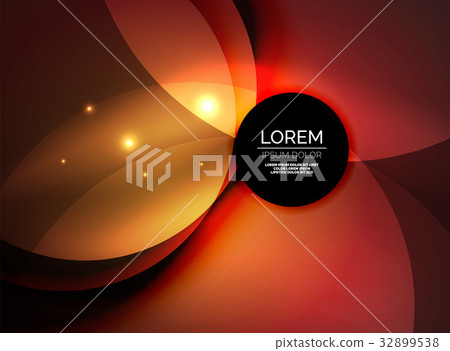 Overlapping circles on glowing abstract background 32899538