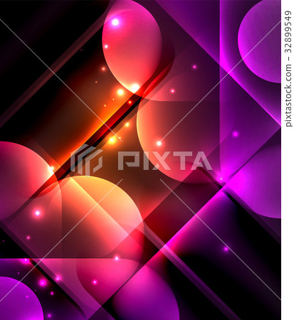 Vector glowing geometric shapes background Vector glowing geometric shapes background 32899549