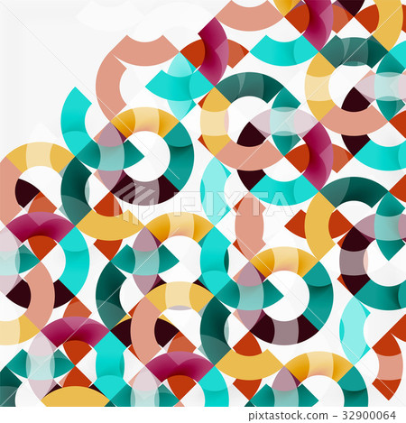 Colorful rings on grey background, modern - Stock Illustration ...