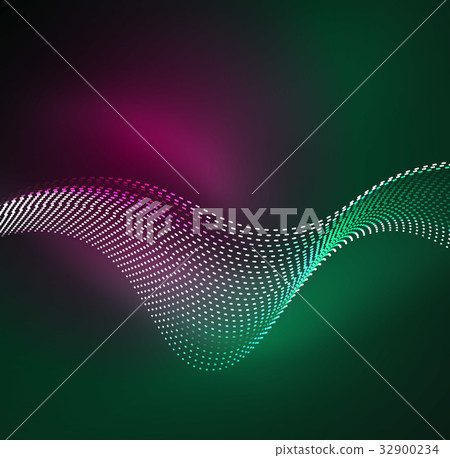 Vector wave particles background 32900234
