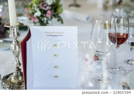 Dinner table wine glas candle burning card Event Dinner table wine glas candle burning card Event 32901594