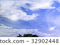 Sunlight and White clouds with blue sky background 32902448