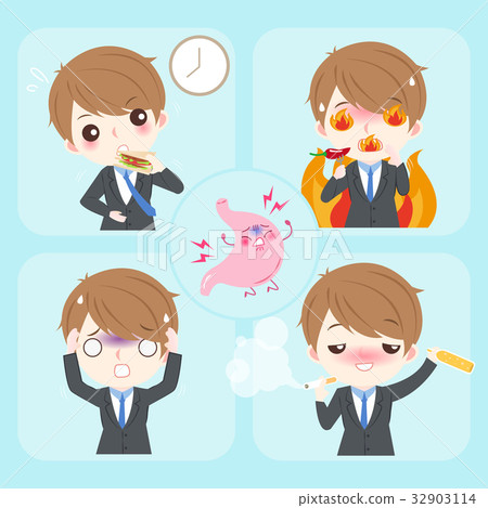 businessman with heartburn 32903114