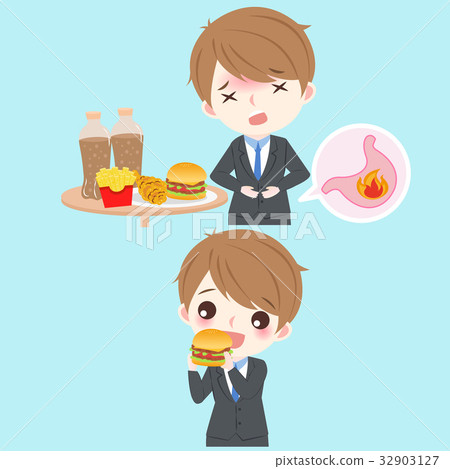 businessman with heartburn 32903127