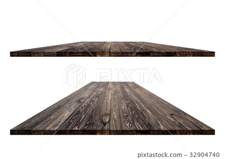 Empty wooden table with clipping path Empty wooden table with clipping path 32904740