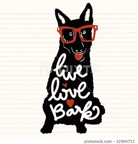 Vintage typography poster with stylish dog Vintage typography poster with stylish dog 32904752