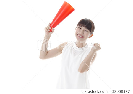 女性觀看體育形象的形象 女性觀看體育形象的形象 32908377