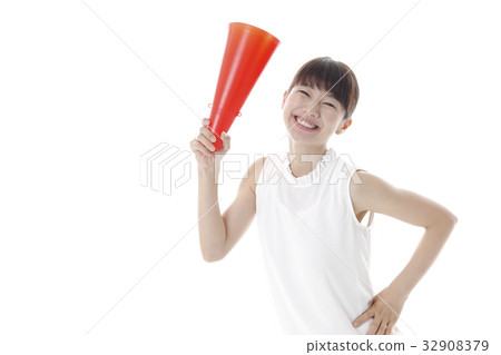 女性觀看體育形象的形象 女性觀看體育形象的形象 32908379