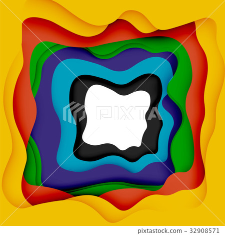 3d vector abstract background with cut shapes 32908571