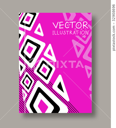 Geometric ethnic abstract color flyer. Geometric ethnic abstract color flyer. 32908696