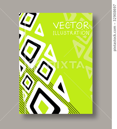 Geometric ethnic abstract color flyer. 32908697