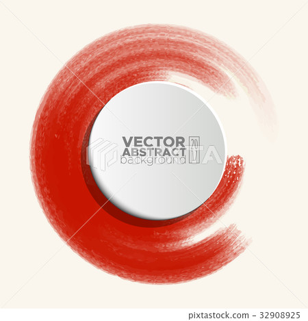 Color ink round stroke on white 32908925