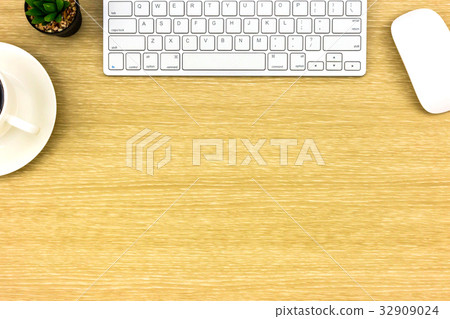 Modern office desk top wood table. Modern office desk top wood table. 32909024