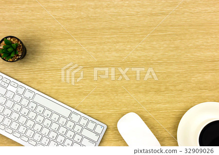 Modern office desk top wood table. 32909026