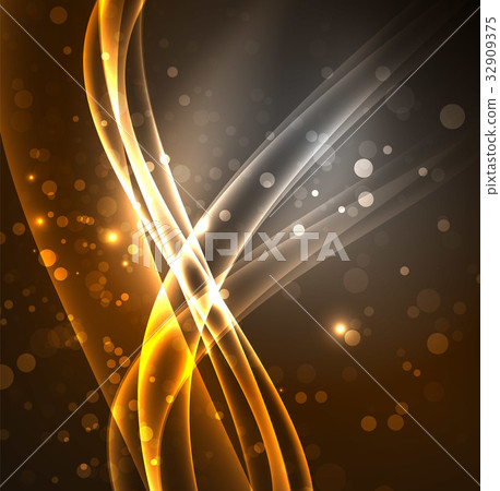 Energy lines, glowing waves in the dark, vector Energy lines, glowing waves in the dark, vector 32909375