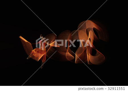 Portrait of ballerina dancer with lights effect 32911551