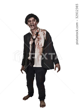 Scary asian zombie man in a suit clothes Scary asian zombie man in a suit clothes 32912365