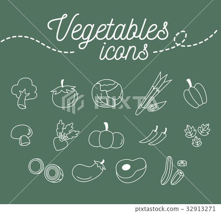 Vegetables icons set illustration design Vegetables icons set illustration design 32913271